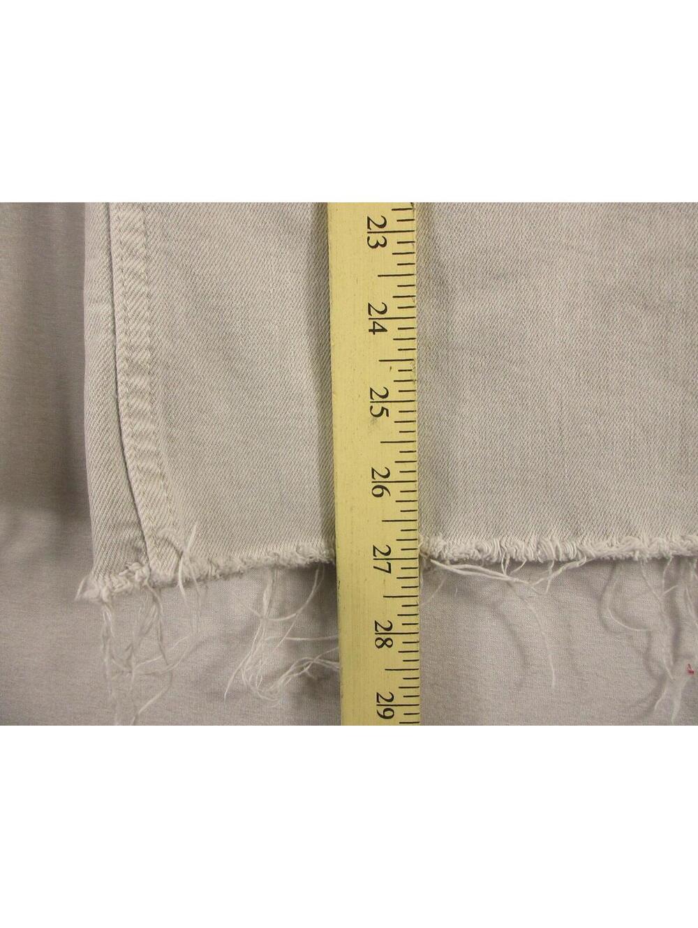 Zara Jeans Womens 8 The Marine Straight Frayed Hem Beige Straight Leg Casual - Picture 3 of 6